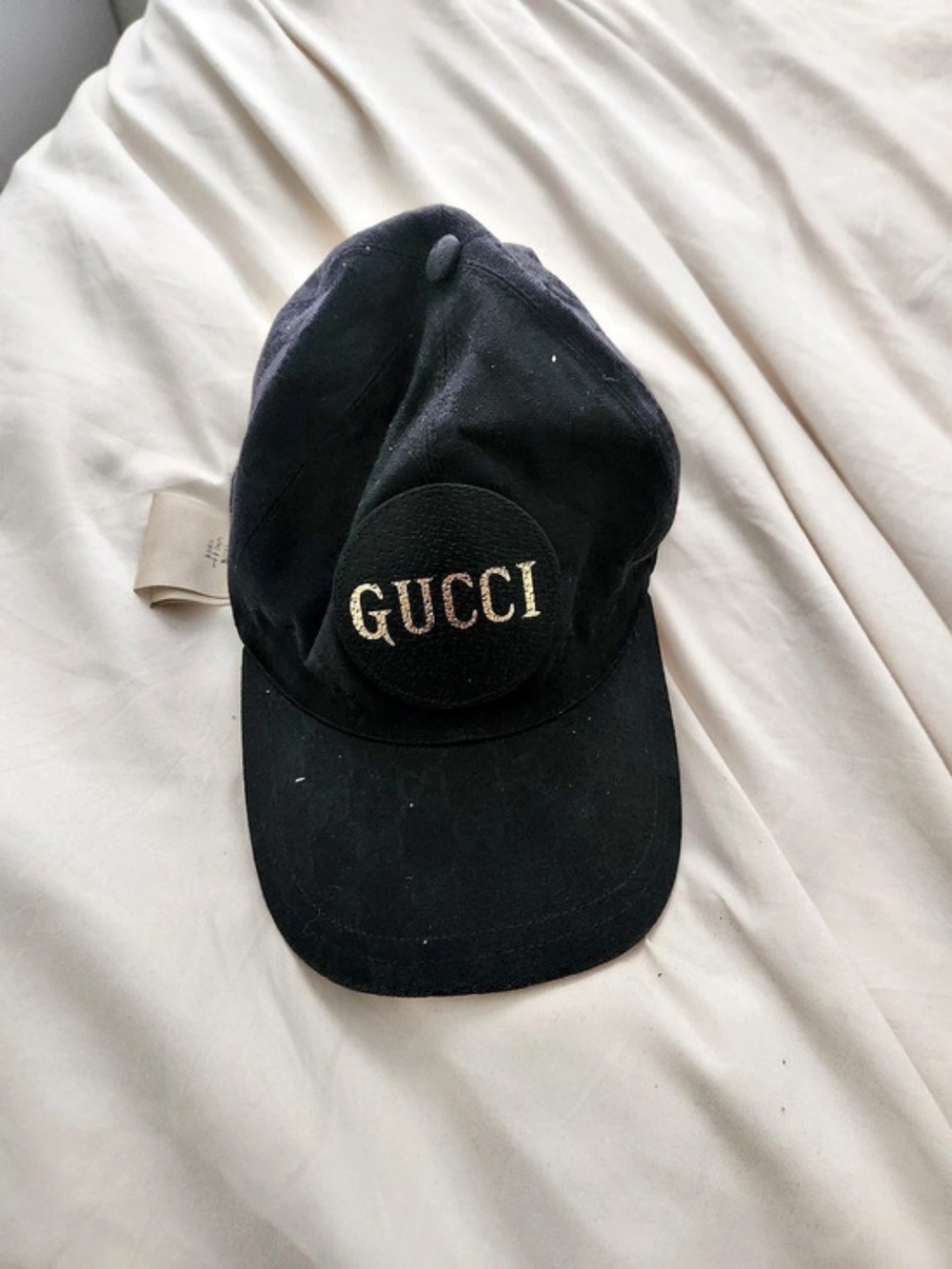 Gucci GG Canvas Logo Patch Baseball Cap Black